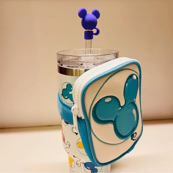 NEW Disney Mickey Balloons 30oz Insulated Stainless Steel Tumbler & Zip Case ๐๐๐ - Picture 13 of 15